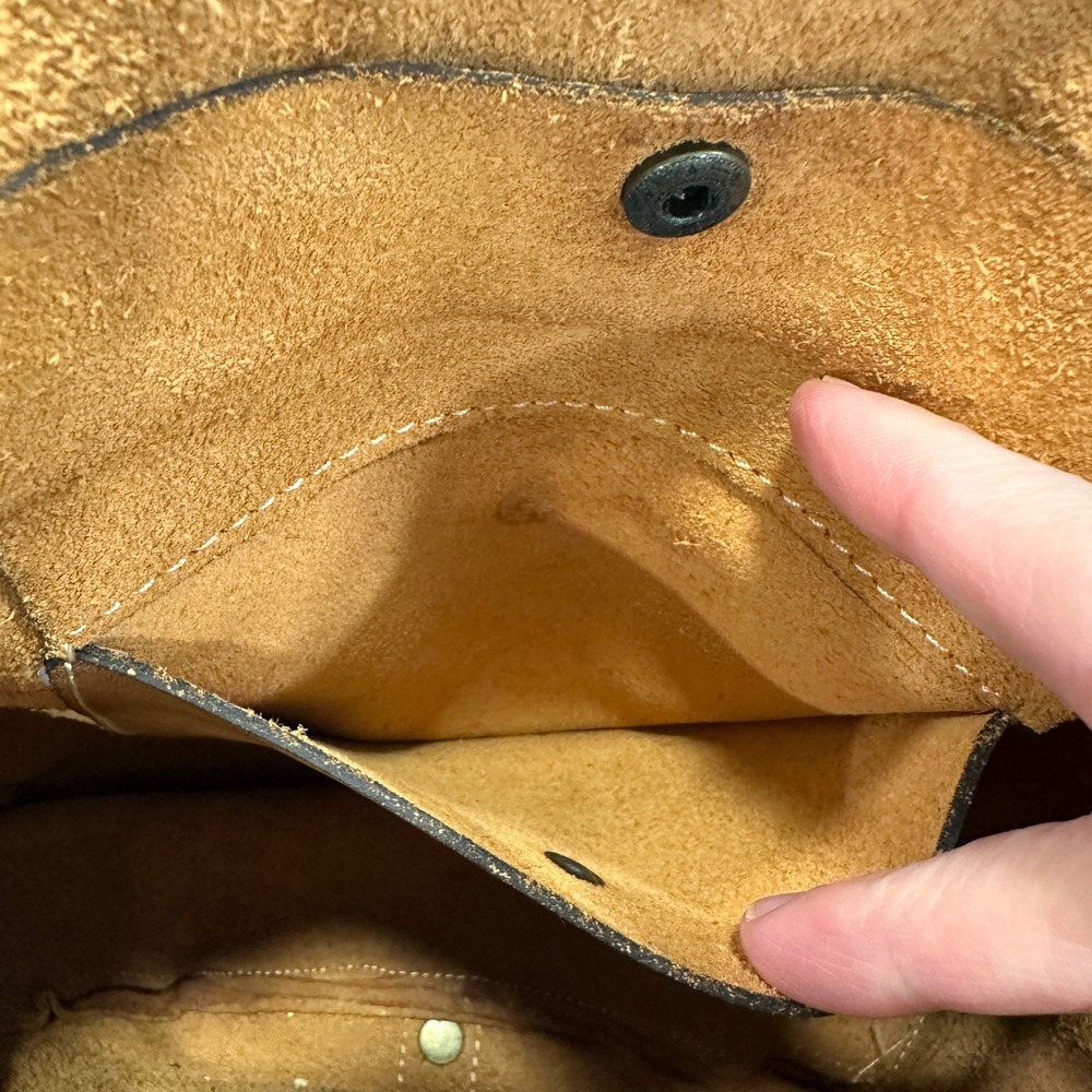 Patricia Nash Italian Leather Saddle Crossbody Women Medium Tan Buckle | Boho - Picture 7 of 15
